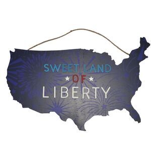 Sweet land of liberty door hanger